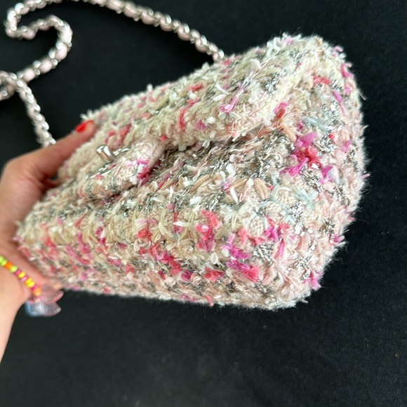 Chanel Mini Flap Tweed Pink Glitter - Picture 4 of 13
